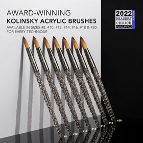 Kiara Sky close-up of Kolinsky bristles showing fine taper and precise bead control