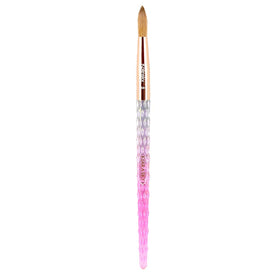 Kiara Sky brush front profile showing pink handle for comfortable grip