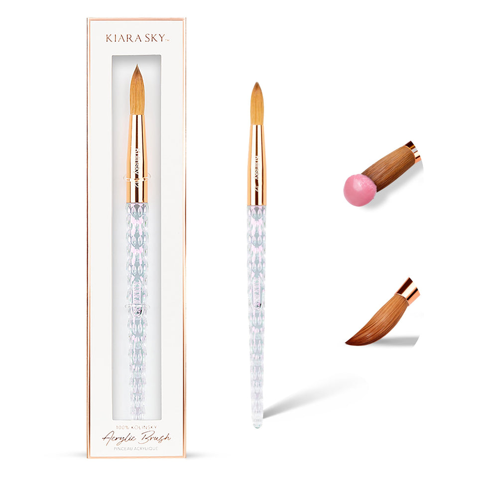 Kiara Sky brush front view showing sleek profile and balanced design benefit