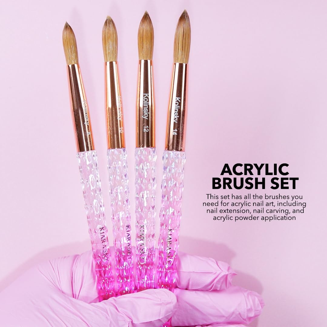 Kiara Sky brush stored upright in cap protecting bristles and shape