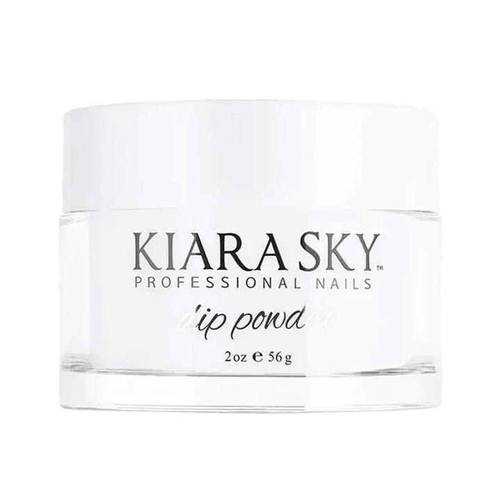 KIARA SKY clear dip powder jar front showing label and professional packaging benefit