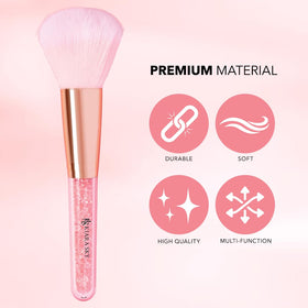 KIARA SKY brush in use sweeping excess dip powder off nail for cleaner finish