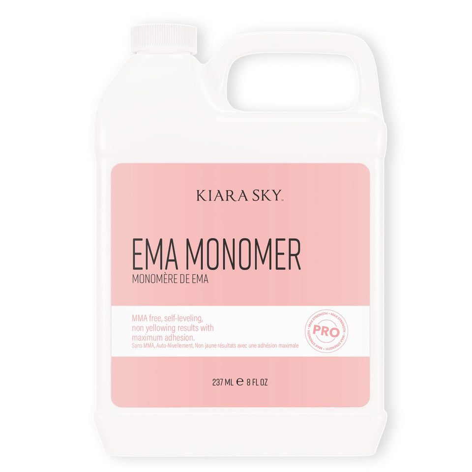 KIARA SKY front bottle view showing professional 8 fl oz monomer and clear benefit