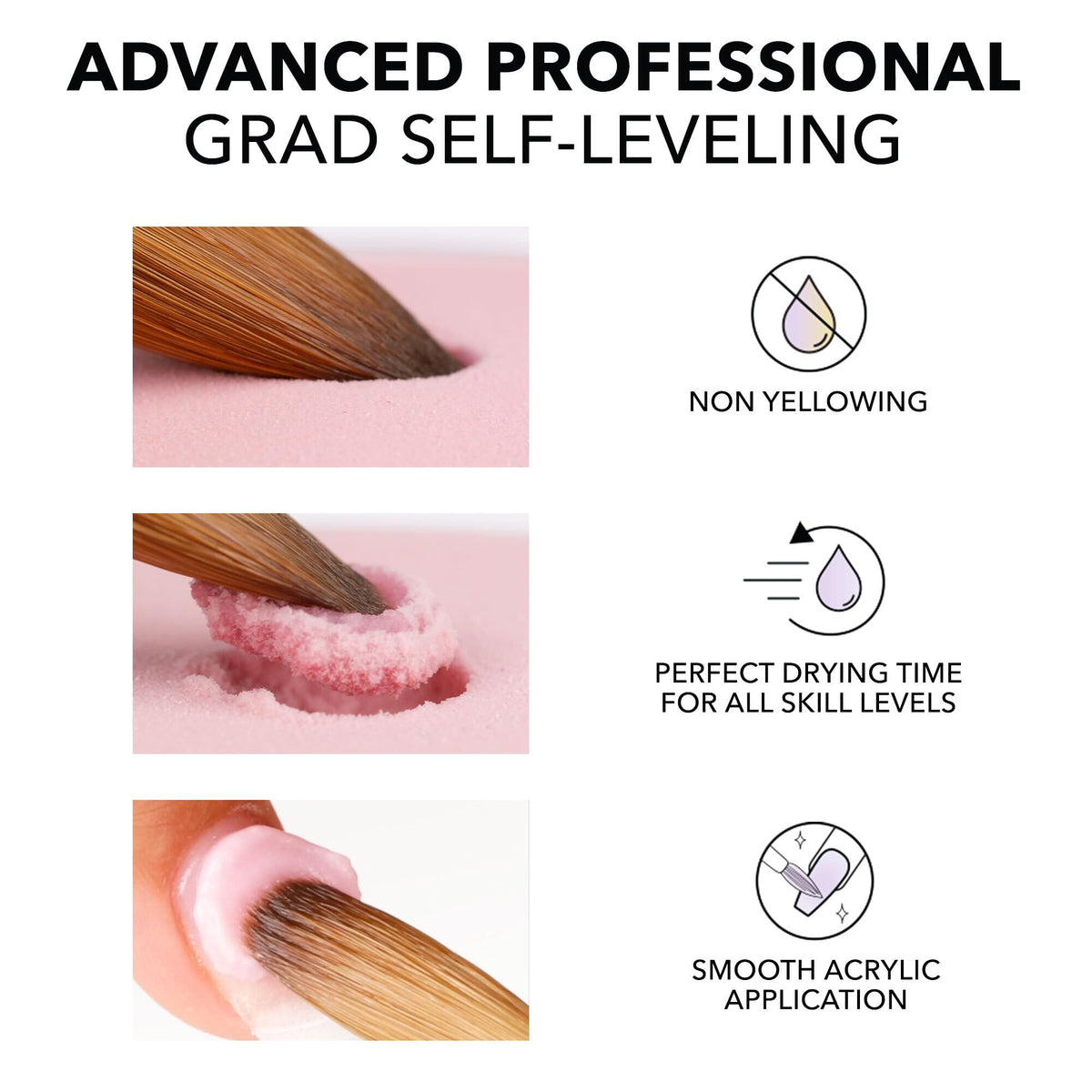 KIARA SKY pouring action of monomer illustrating smooth application and control