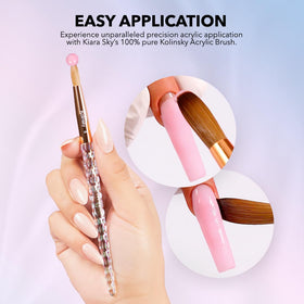 Kiara Sky handle beside ruler showing ergonomic length and comfortable balance
