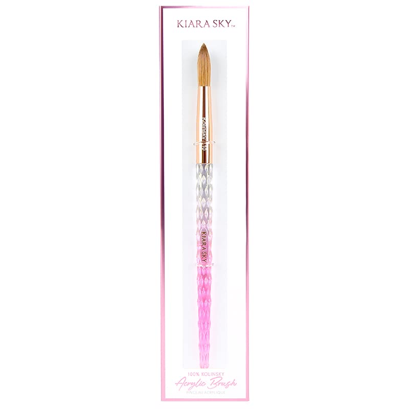Kiara Sky handle detail highlighting crystal-cut finish and acetone resistance for durability