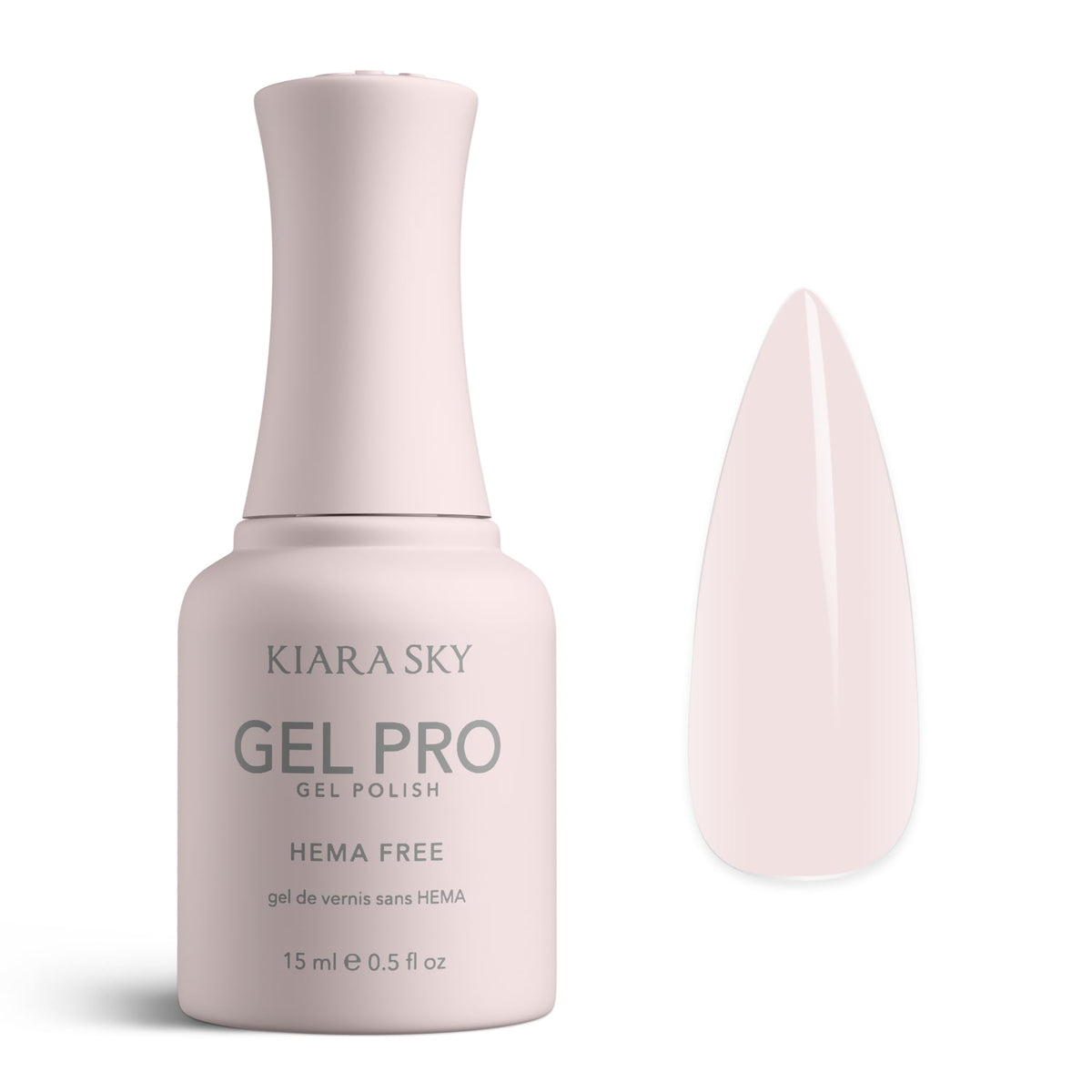 KIARA SKY front bottle showing milky rose shade and professional packaging benefit