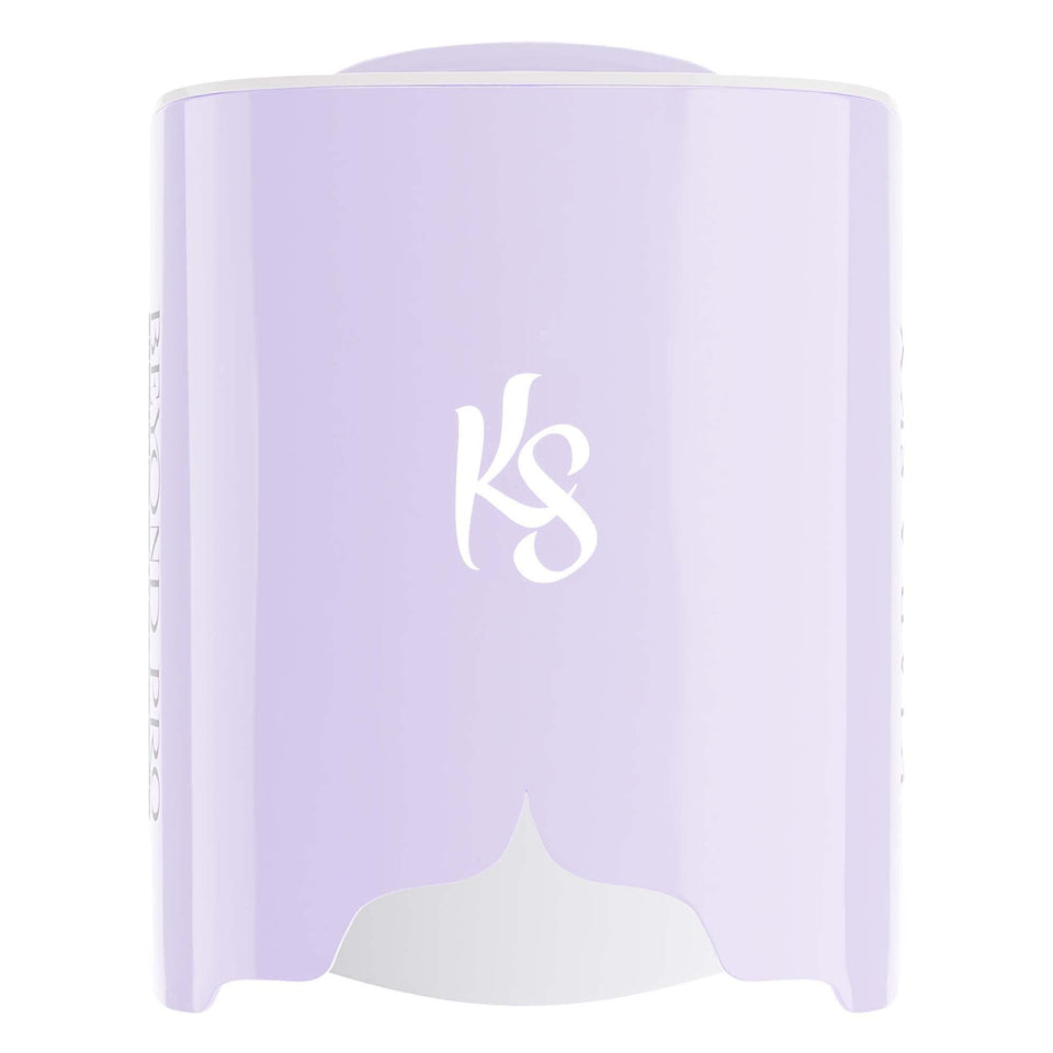 KIARA SKY purple lavender lamp front view showing portable design and professional finish