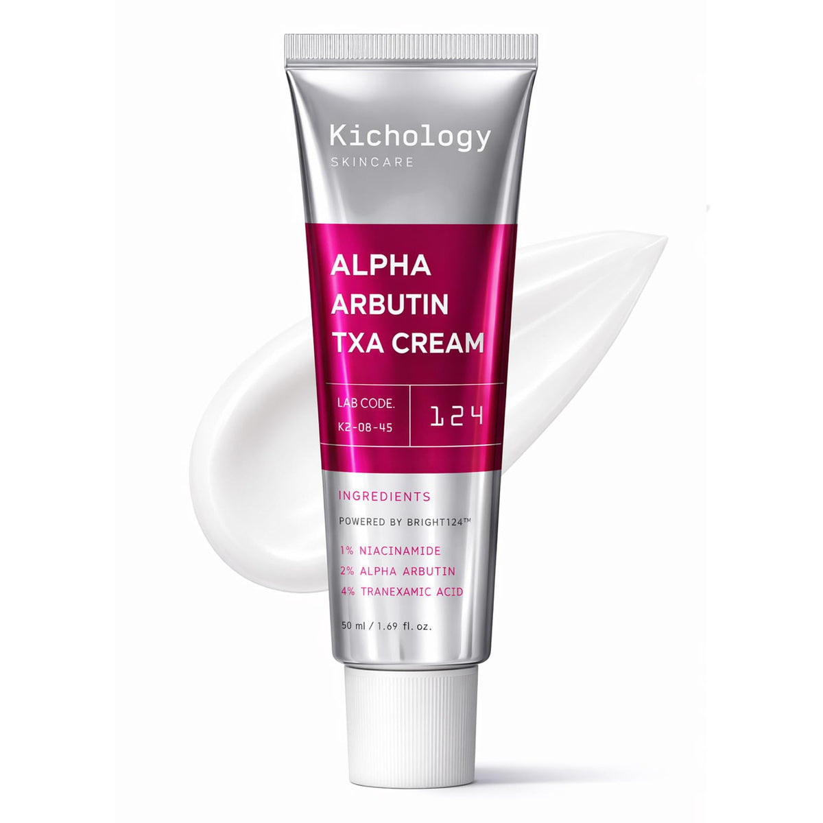 KICHOLOGY front packaging showing product name and size, clear labeling benefit
