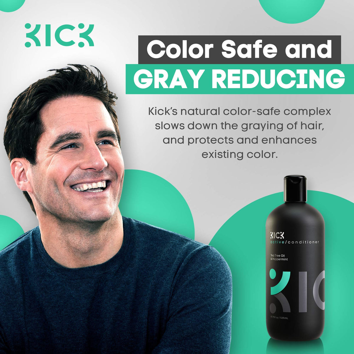 Kick applying conditioner in shower for cooling fresh scalp feeling