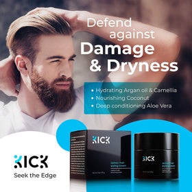 Kick before and after thickness comparison showing fuller-looking strands
