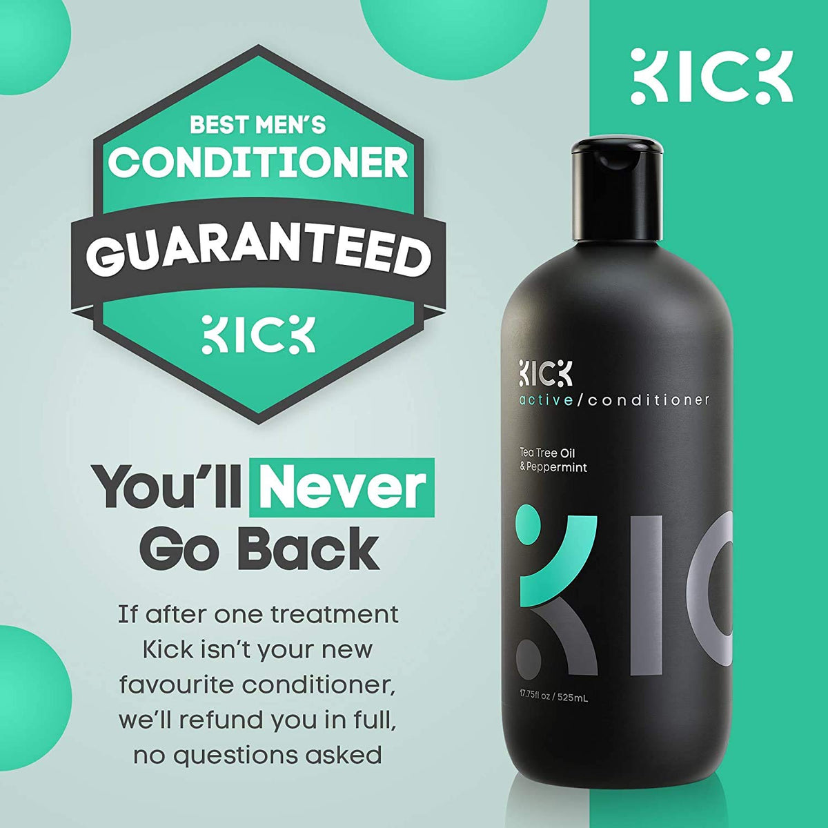 Kick combed hair after use showing fuller-looking shine