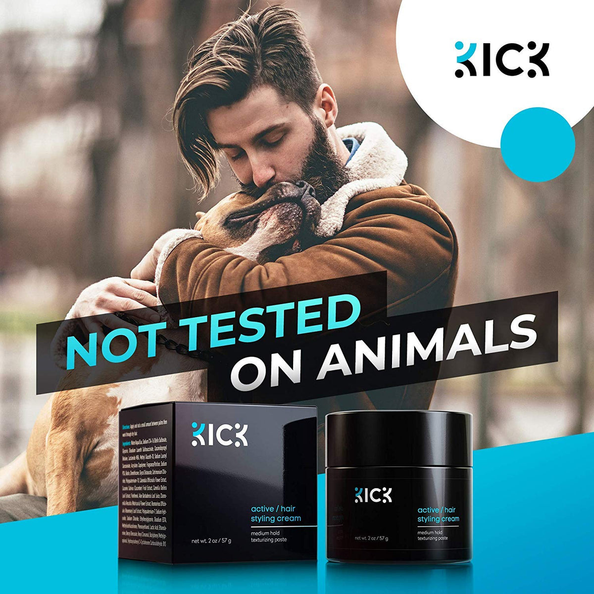 Kick lifestyle grooming bathroom counter depicting everyday masculine freshness