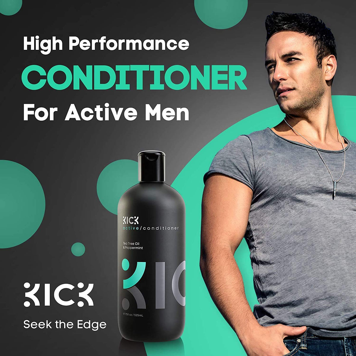 Kick bottle pump dispensing conditioner for easy one-handed use