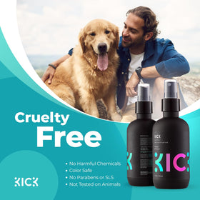Kick lifestyle shot of men with beach waves showcasing natural tousled style benefit
