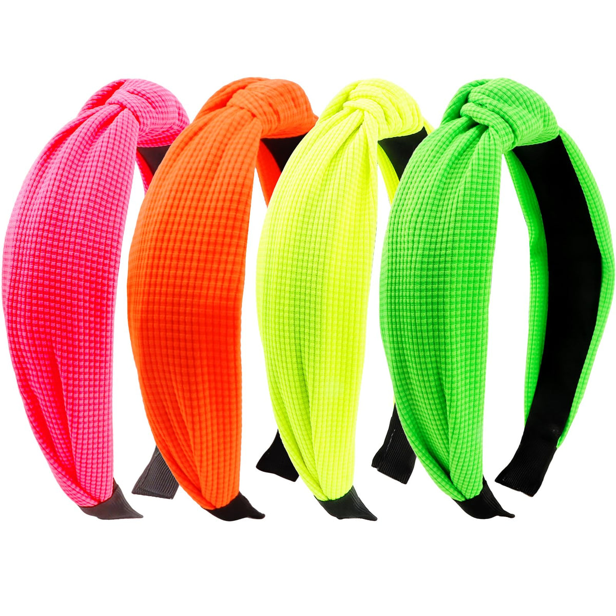 KICOSY front view packaged headbands showing neon colors and ready-to-gift benefit