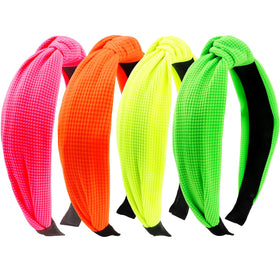 KICOSY front view packaged headbands showing neon colors and ready-to-gift benefit
