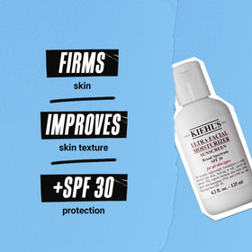 Kiehl's 4.2 fl oz tube in hand for scale, easy daily use visible