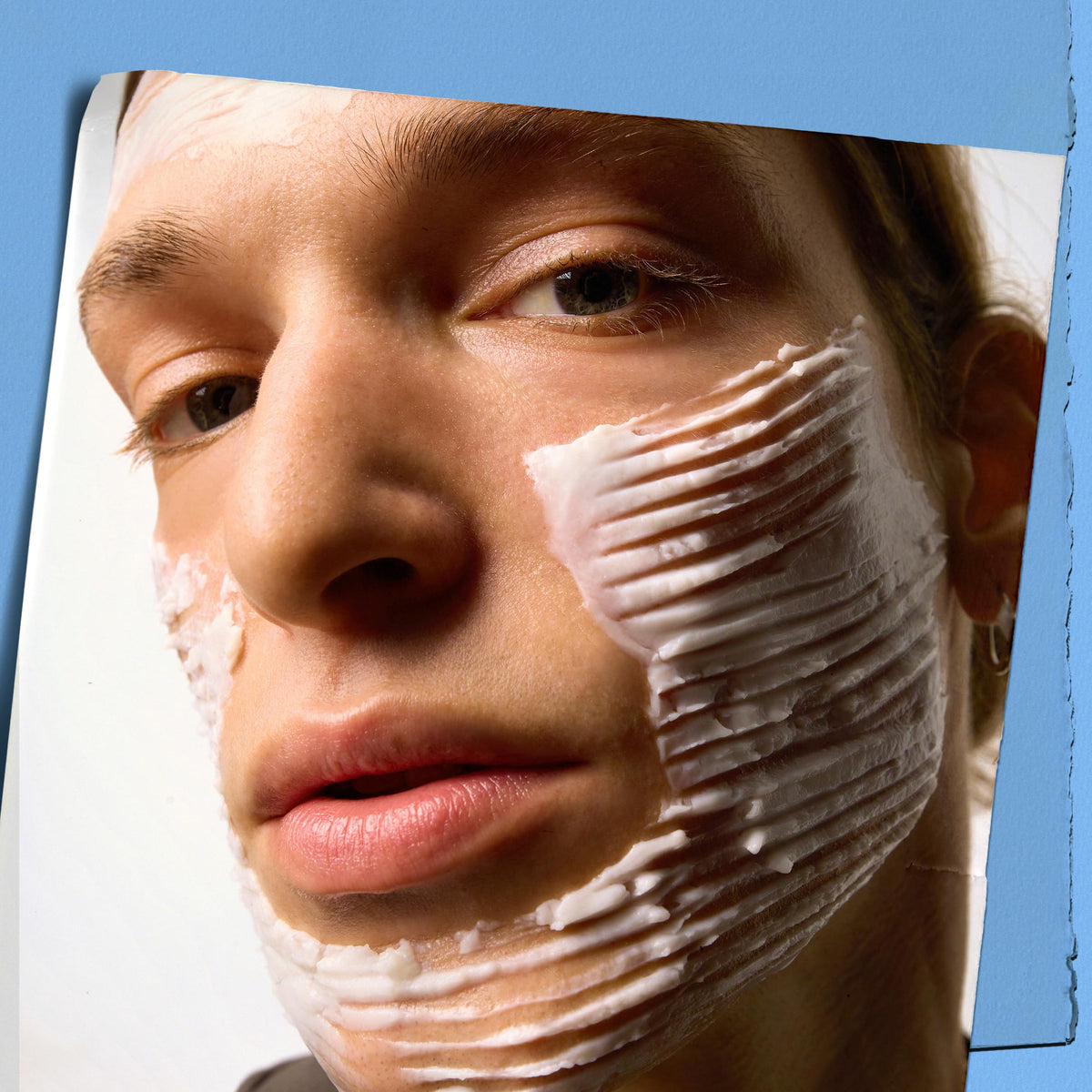 Kiehl's being applied to cheek demonstrating targeted relief for dry patches benefit