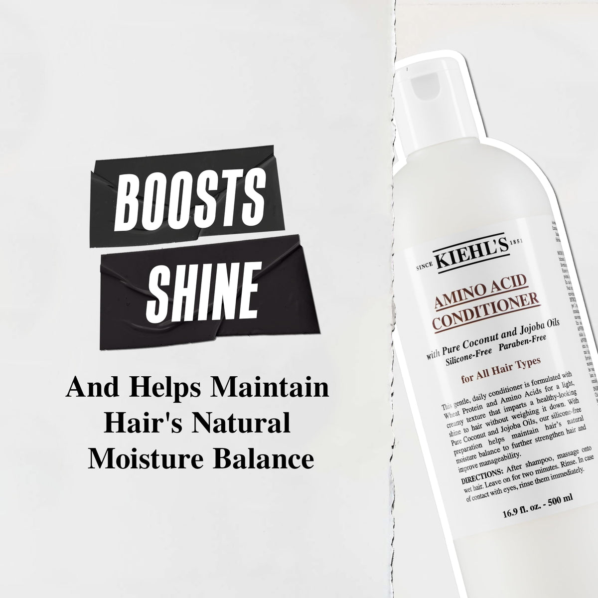 Kiehl's conditioner applied in shower demonstrating slip and easy detangling