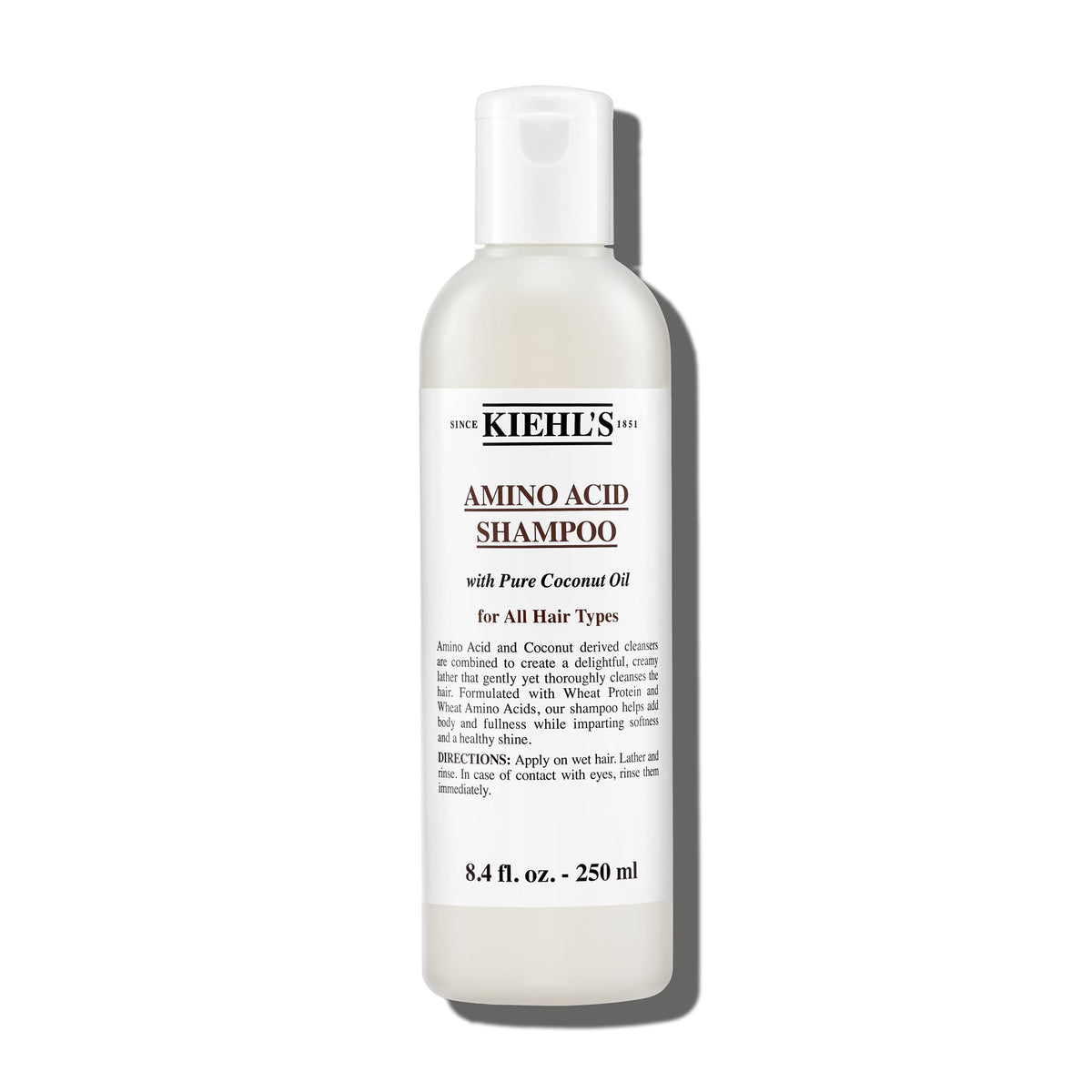 Kiehl's bottle front packaging showing clear label and benefits