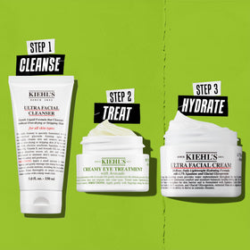 Kiehl's jar on bathroom shelf showing daily routine convenience and accessibility