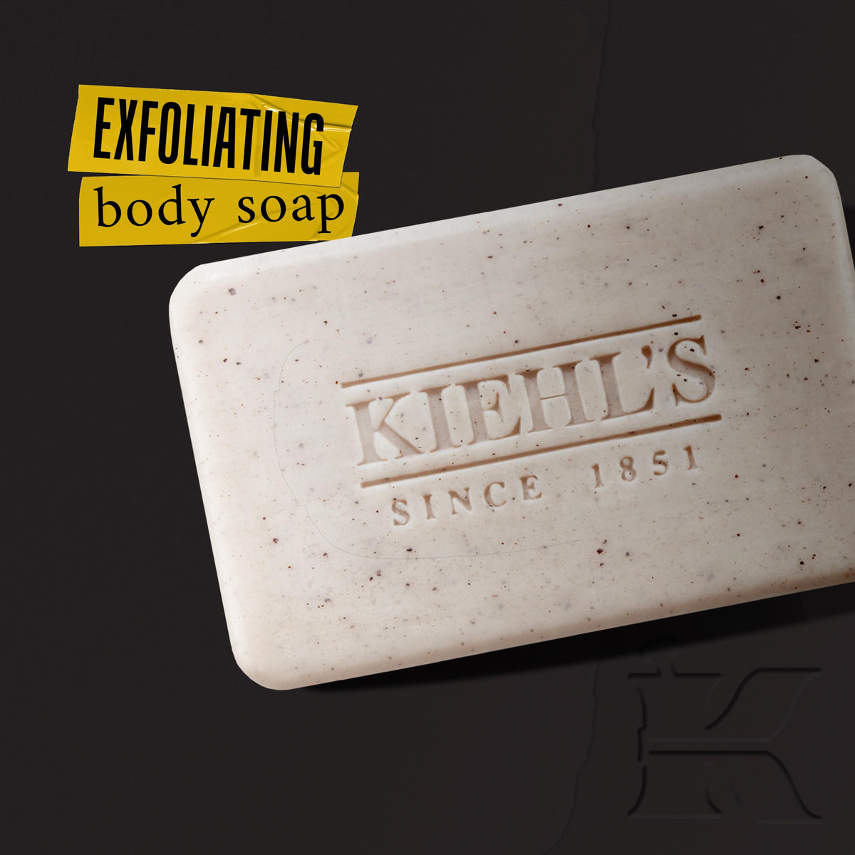 Kiehl's close-up texture showing pumice and jojoba particles for visible exfoliation benefit