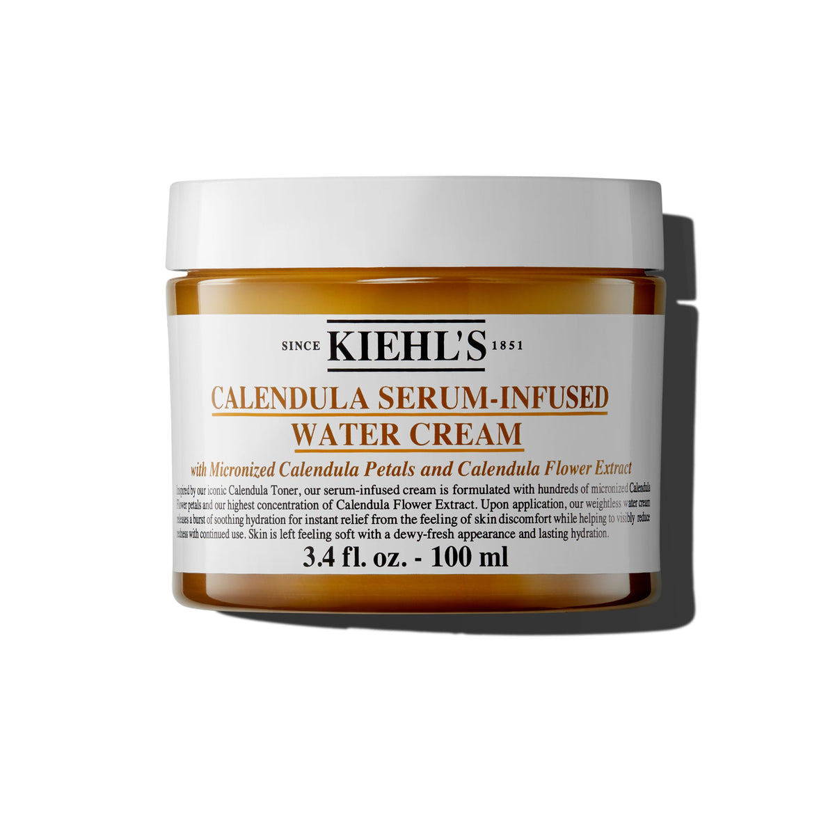 Kiehl's front jar shot showing product packaging and informative label benefits