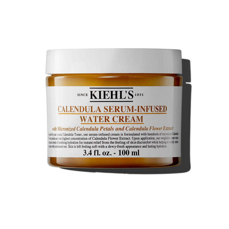 Kiehl's front jar shot showing product packaging and informative label benefits