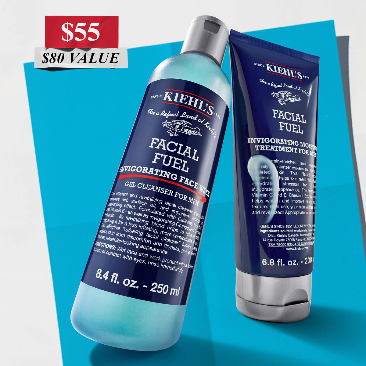 Kiehl's cleanser gel close-up texture conveying cooling and refreshing feel