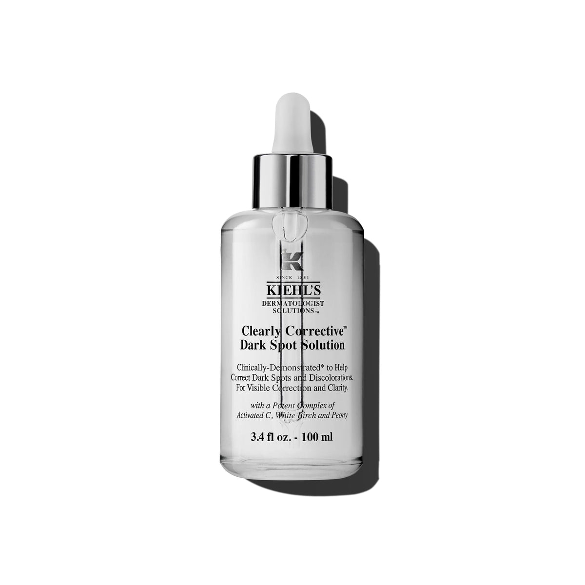 Kiehl's bottle front view showing clean design and corrective benefits