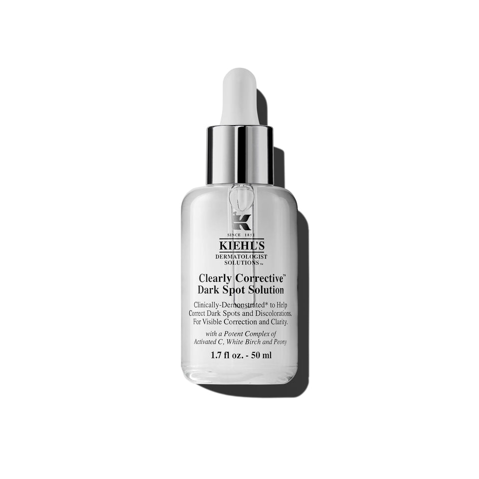 Kiehl's front packaging showing bottle and label with clear benefits