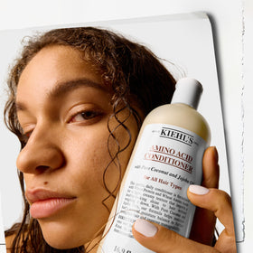 Shiny detangled hair after Kiehl's conditioner showing improved manageability