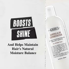 Kiehl's conditioner being applied to wet hair in hand showing easy distribution and detangling