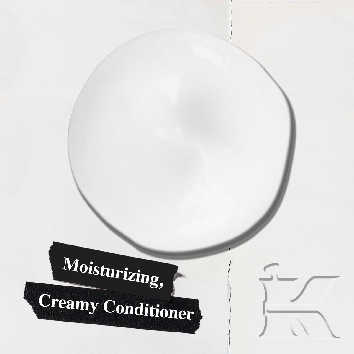 Kiehl's close-up texture of creamy conditioner demonstrating smoothness