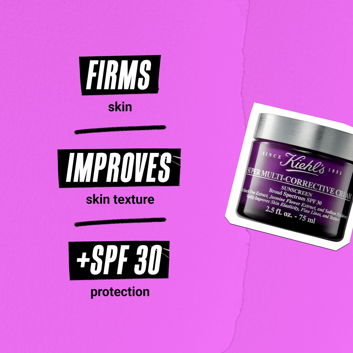 Kiehl's dispensing pump showing recommended daily amount
