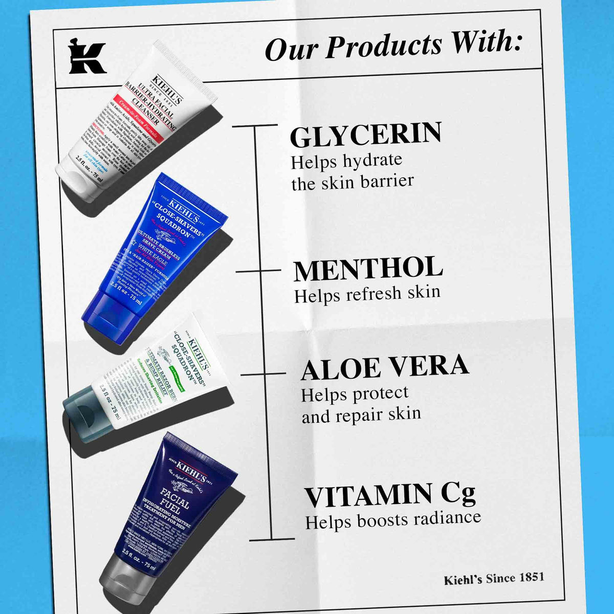Kiehl's cream-to-foam cleanser pump close-up demonstrating texture and gentle cleansing benefit