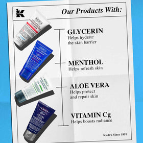 Kiehl's cream-to-foam cleanser pump close-up demonstrating texture and gentle cleansing benefit
