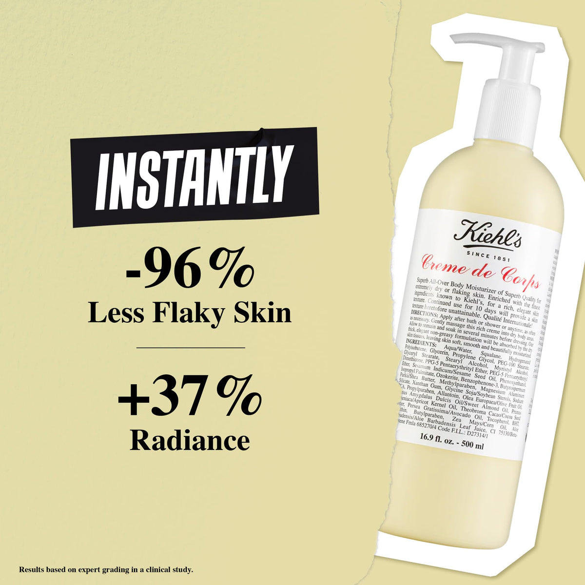 Kiehl's cocoa and shea butter ingredients displayed for deep nourishment
