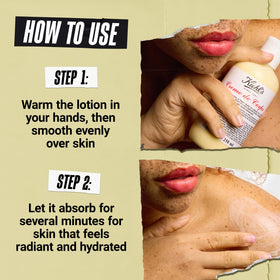 Kiehl's label close-up highlighting ingredient list and gentle formula