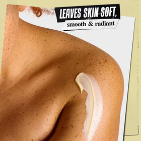 Kiehl's applying lotion to forearm demonstrating quick non-greasy feel