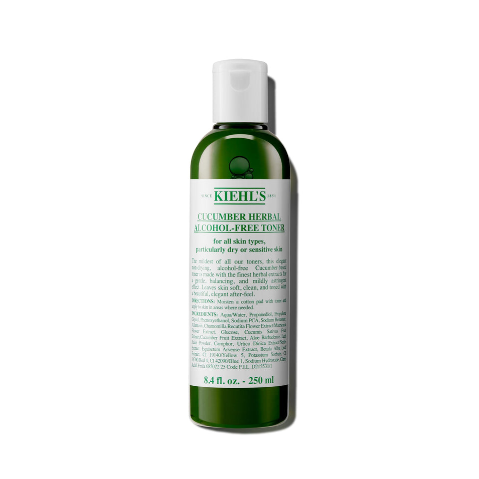 Kiehl's front bottle shot showing packaging and label, highlighting gentle toner benefits