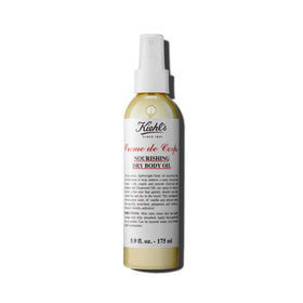 Kiehl's dry body oil front packaging shows bottle and label for easy identification and benefit
