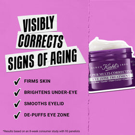 Kiehl's product applied to brow and eyelid showing visible smoothing