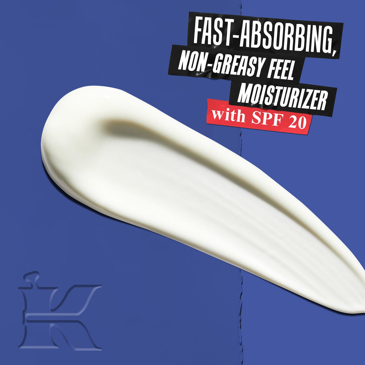 Kiehl's facial fuel texture closeup displaying lightweight cream absorption