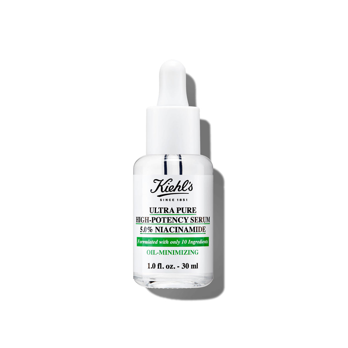 Kiehl's front bottle showing product packaging and clear branding for confidence