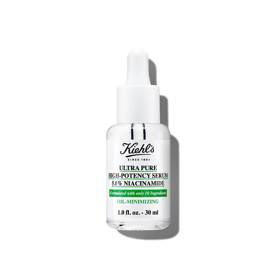 Kiehl's front bottle showing product packaging and clear branding for confidence