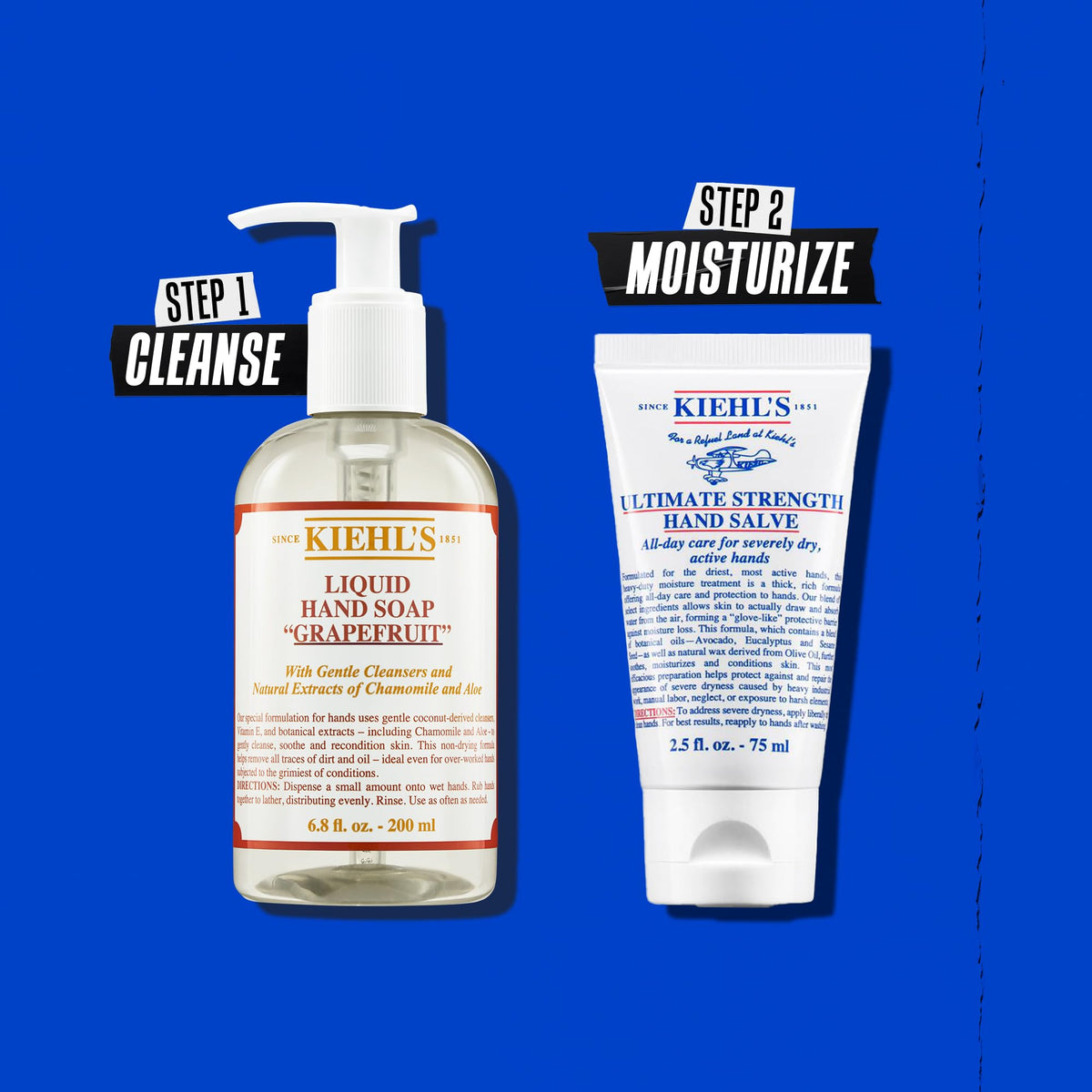 Kiehl's salve on a worktable with tools showing protection during chores