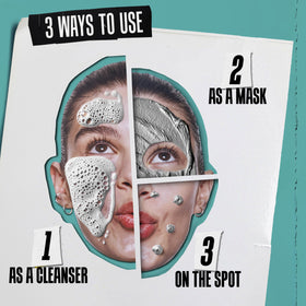 Kiehl's kaolin clay and charcoal ingredients displayed to show oil-absorption benefit