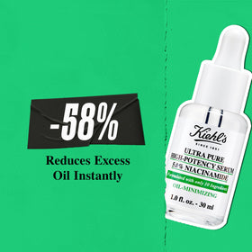 Kiehl's label and ingredient list emphasizing minimal, ten-ingredient formula